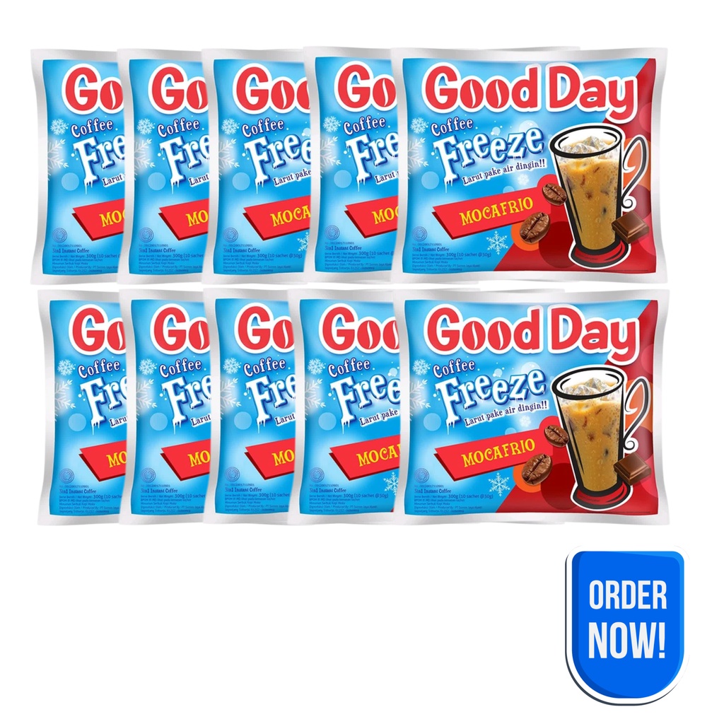 

flash sale...!!!! Good Day Coffee Freeze Mocafrio 10 x 30 gr