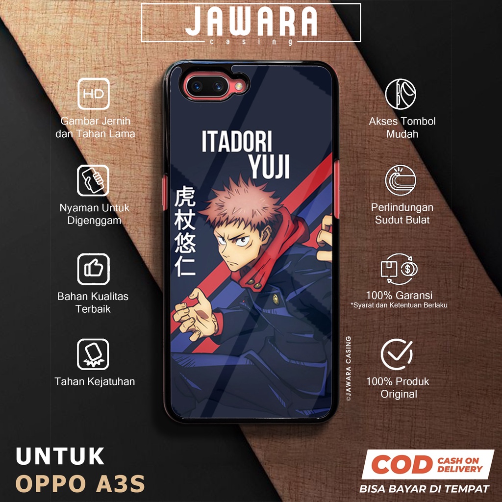Case Oppo A3S Casing Oppo A3S Jawara Casing [JJK1] Case Glossy Case Aesthetic Custom Case Anime Case