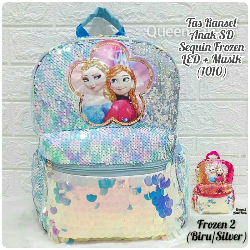 Tas Ransel Sequin Led &amp; Musik  Tas Sequin Tas anak SD Tas Anak Sekolah Sequin