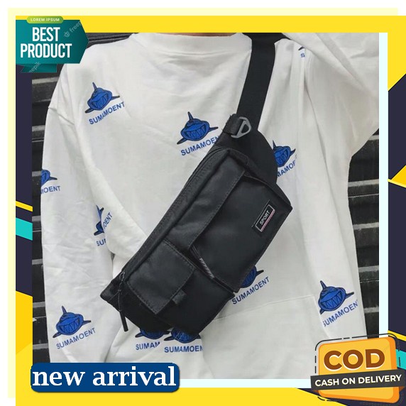 Tas Selempang Slempang Slepang Waistbag Waisbag Wesbeg Wesbek Pinggang Bahu Samping Sandang Fashion 