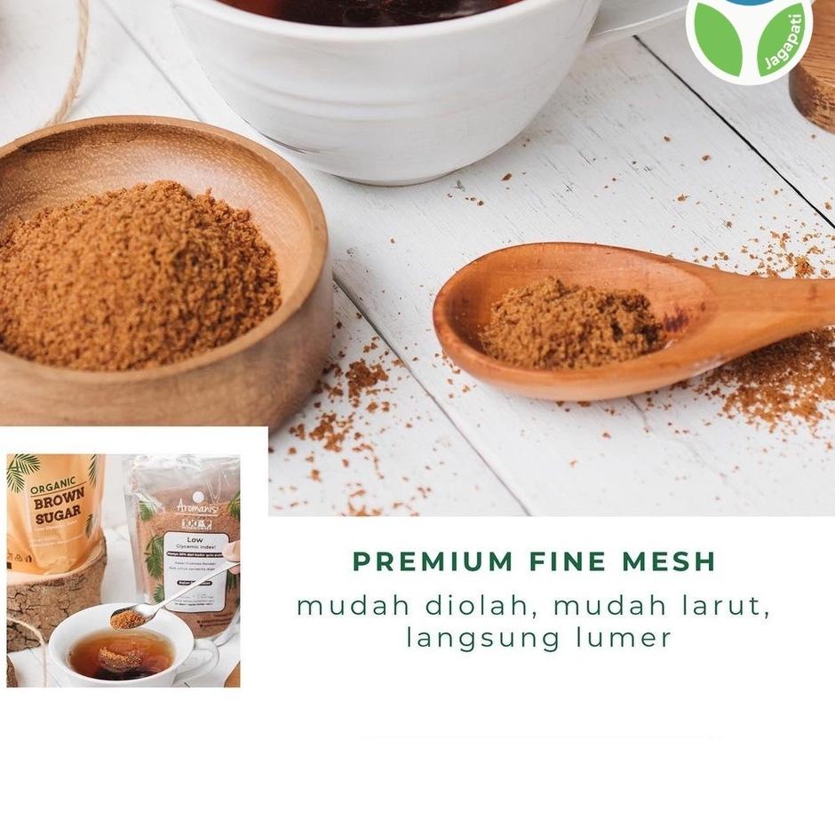 

Tertarik--Aromanis - Brown Sugar 250gr - Gula Alami - Pemanis Alami