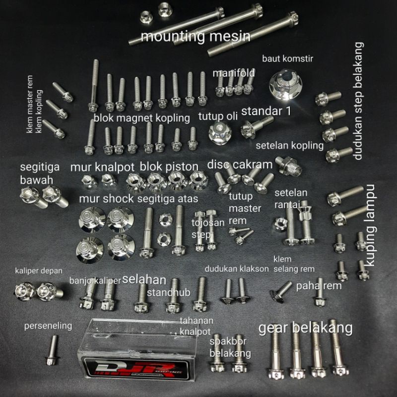 request pesanan baut mur probolt rx king rxking full set