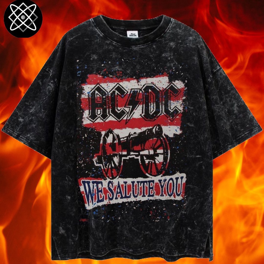 LASTHOPE 'ACDC' OVERSIZE WASHING TSHIRT / KAOS ATASAN TSHIRT TEE WASHING ACID WASHED STONEWASH OVERS