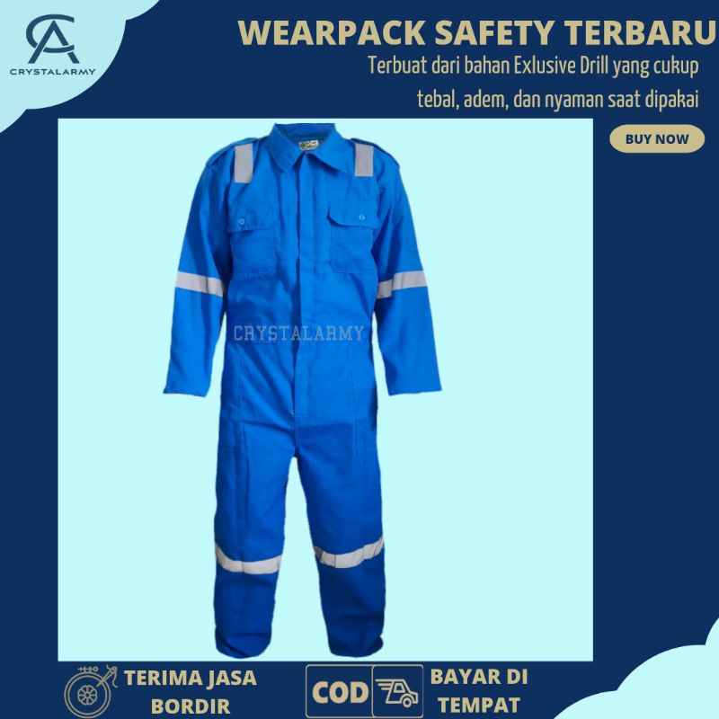 GROSIR Wearpack safety CEMARA / wearpack langsungan / katelpak bengkel / baju bengkel / baju proyek