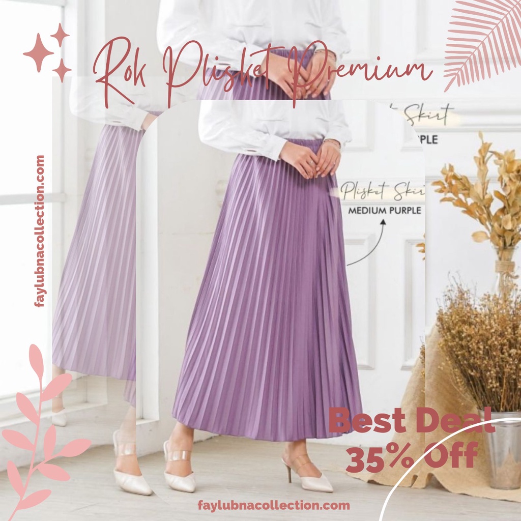 ROK PLISKET KLOK PREMIUM / ROK PLISKET PREMIUM / ROK PANJANG PEREMPUAN / ROK PEREMPUAN PREMIUM