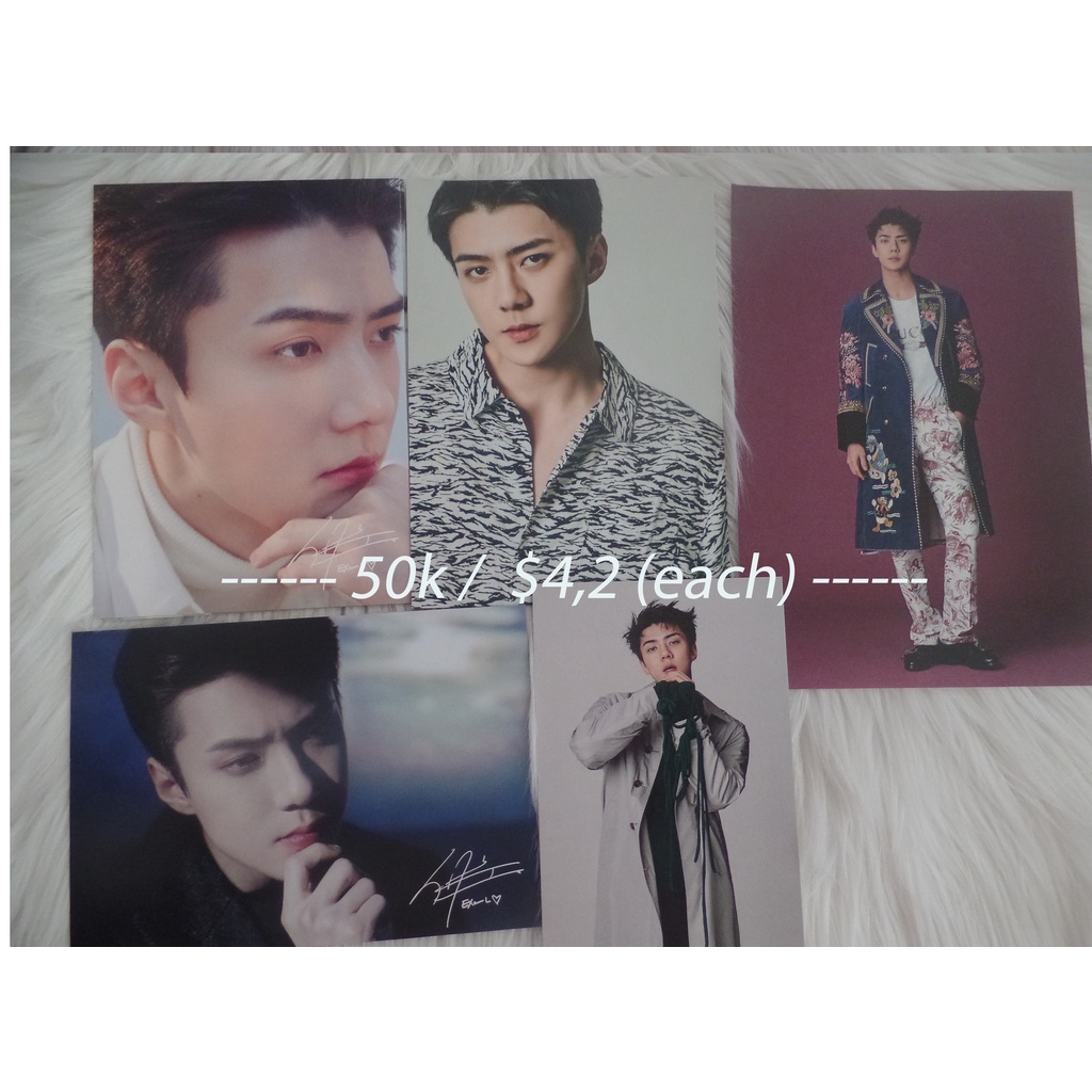 READYSTOCK POSTCARD EXO SEHUN OFFICIAL exoL japan 7 annive NATREP NATURE REPUBLIC