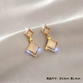 Anting Stud 925 Silver Aksen Berlian Gaya Korea Vintage Untuk Wanita