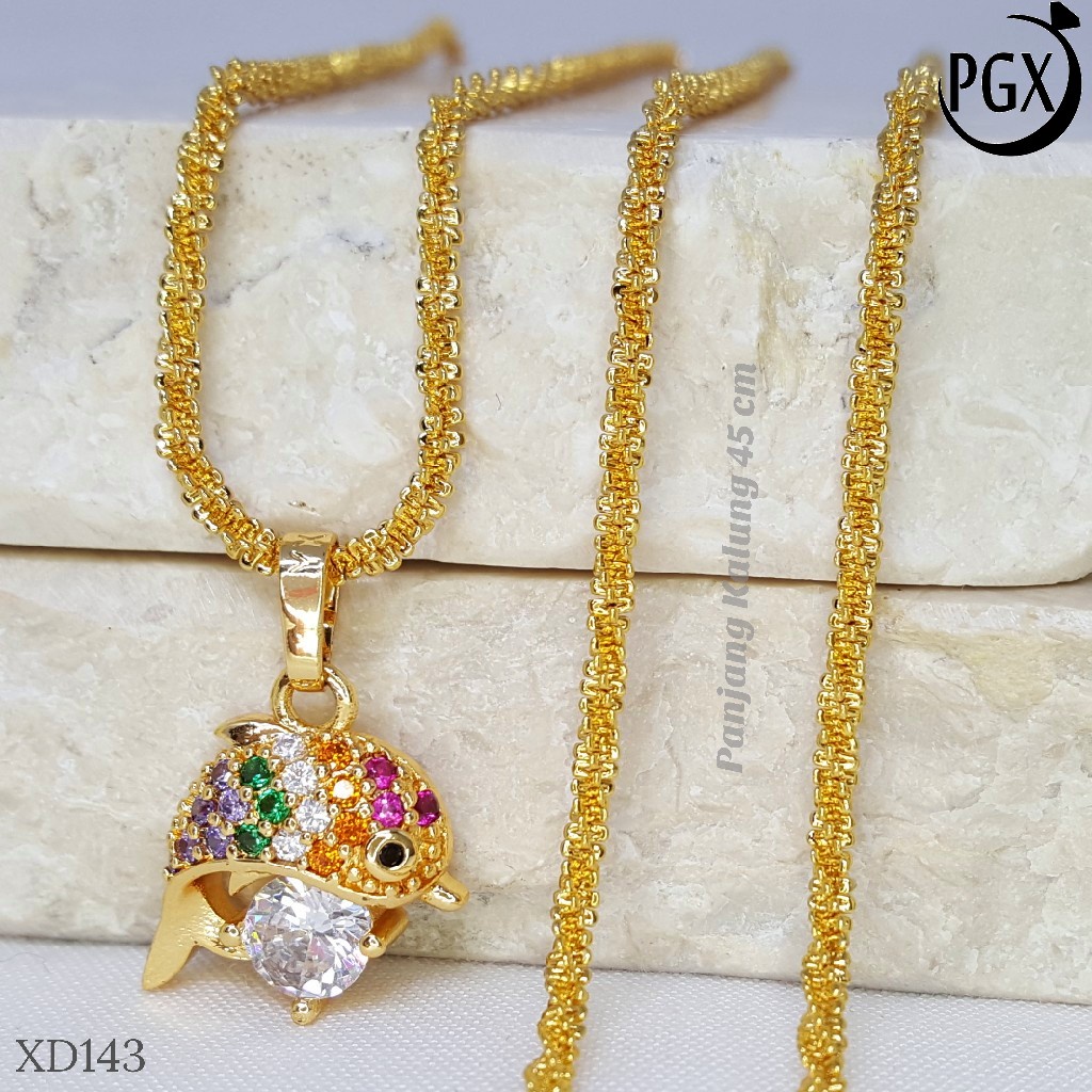 PGX Kalung Wanita Xuping Aksesoris Fashion Perhiasan Lapis Emas Premium - XD143