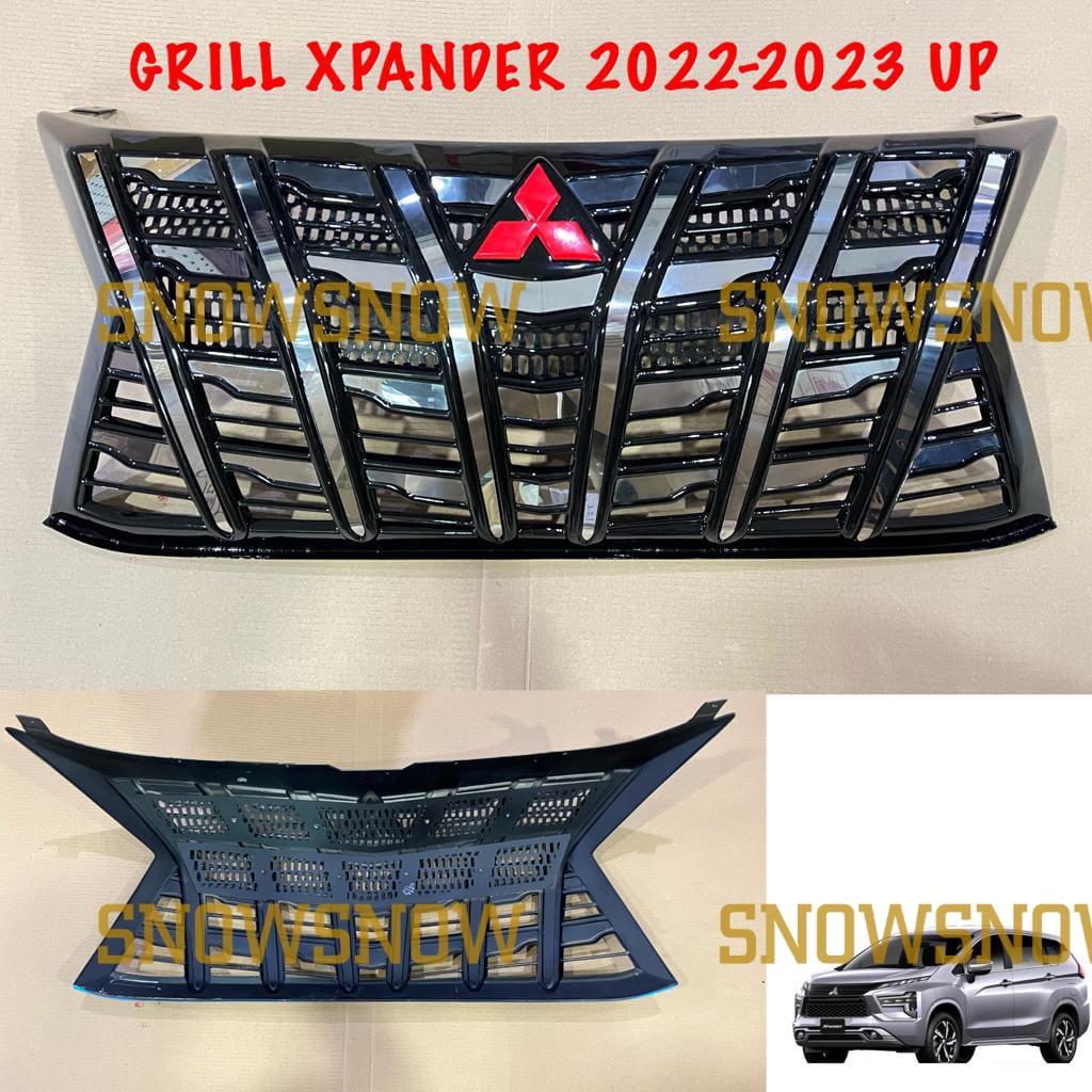 Grill Bumper Depan New Xpander 2022 2023 Alphard Hitam List Chrome