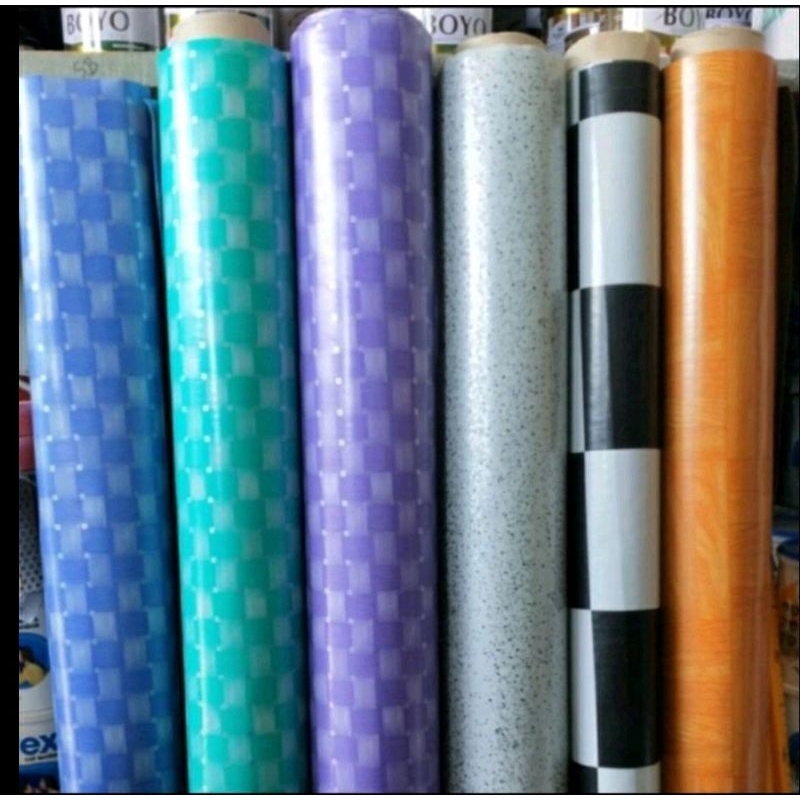 Karpet Meteran / Taplak Meja Plastik Meteran Motif