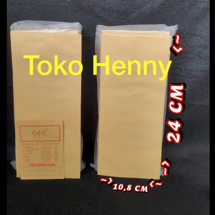 

Murah Amplop Coklat Cabinet .. Merk Zibiz.. Uk.. 10,8 X 24 Cm .. Isi 100 Pcs Diskon