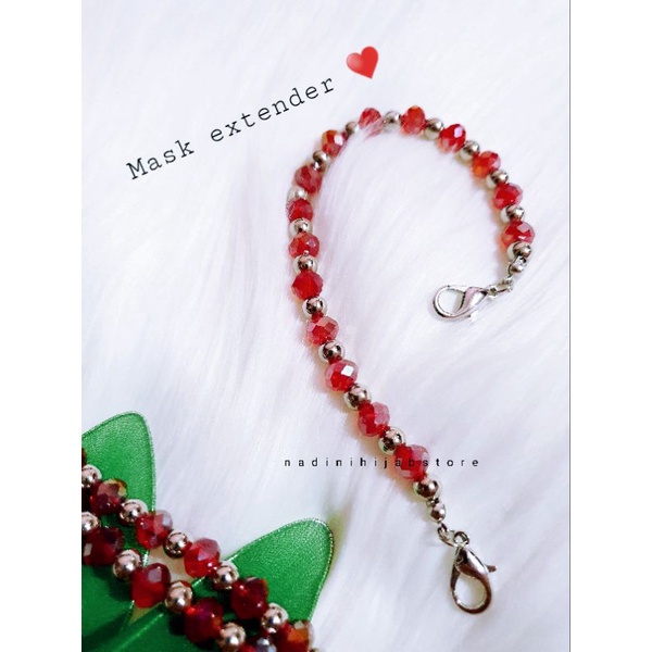 Strap Masker Tali Masker Konektor Masker Hijab Merah