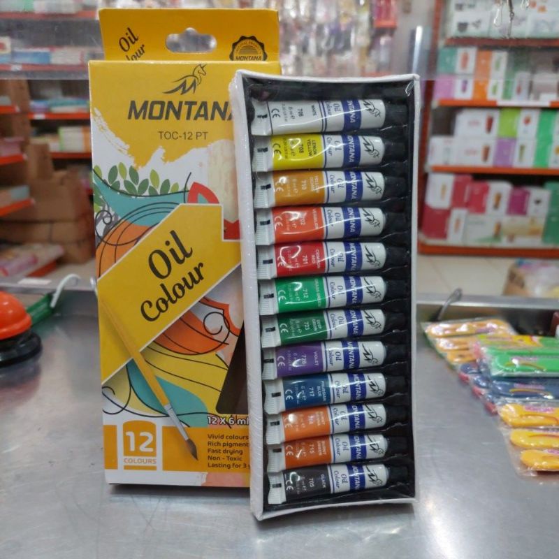 

Montana OilColor 12 Warna/ Cat Minyak Montana TOC-12 PT/ Oil Color Tube