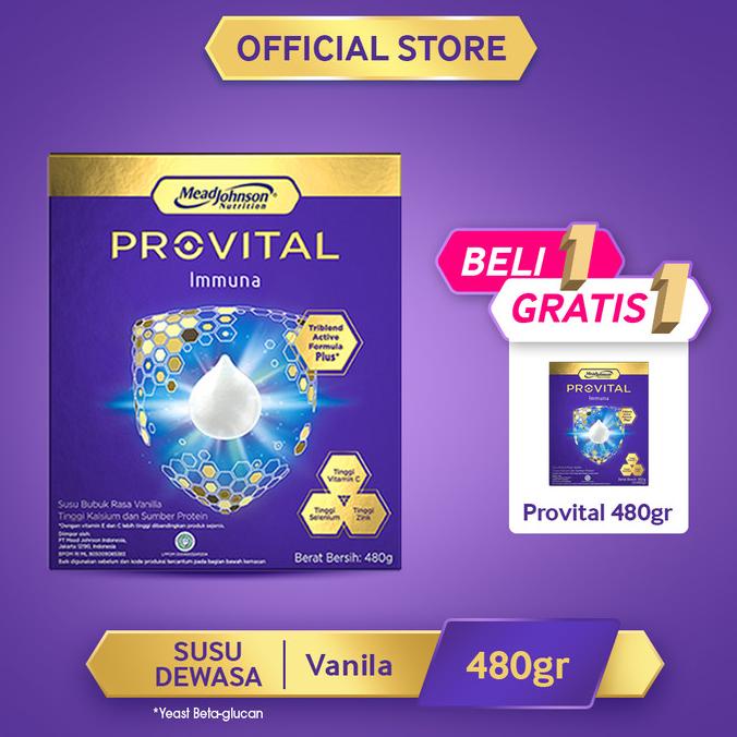 

[ COD ] Provital Immuna Susu Dewasa 480g [Buy 1 Get 1]
