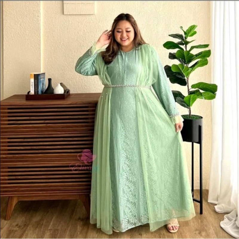ALINA gamis super jumbo by RAYHANUN ld 90 sampai ld 140 140 150 160 170 180