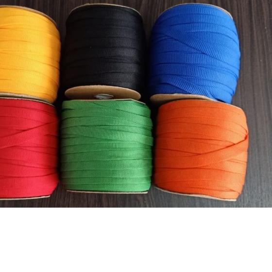 tali sepatu / tali id card / bahan rajut 1cm/roll