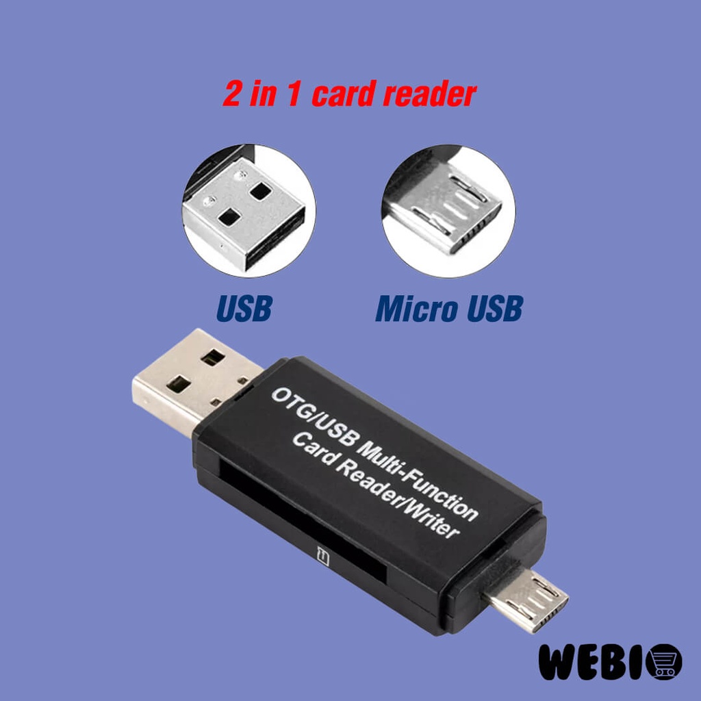 Card Reader USB / Micro USB / SD / Micro SD Card Rider Mini OTG PC HP