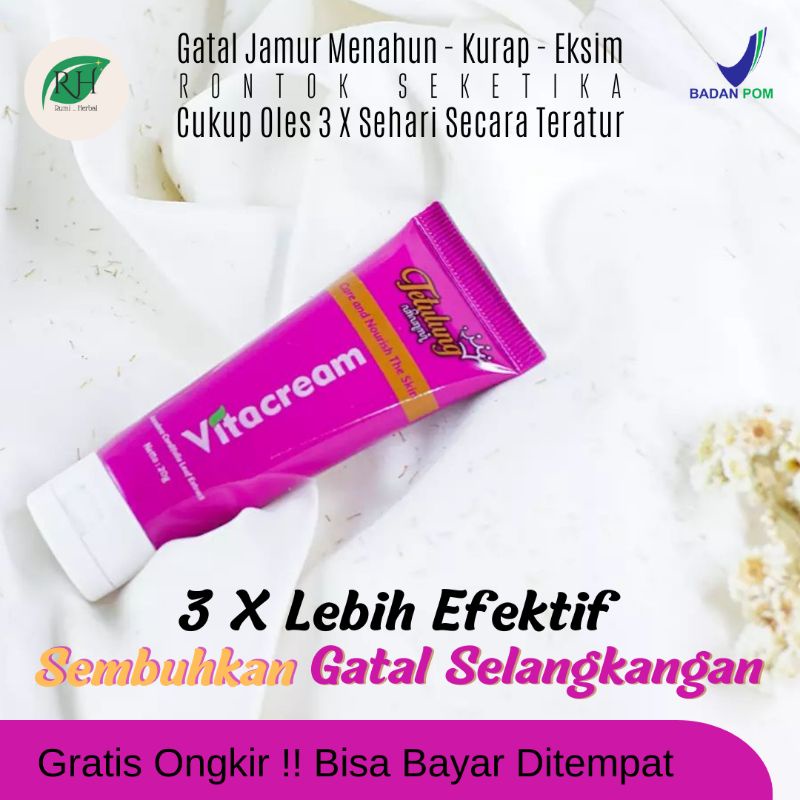 Tetulung Vita Cream Gatal Selangkangan Original - Vita Krim Selangkangan Ori Ampuh BPOM - Krim Salep
