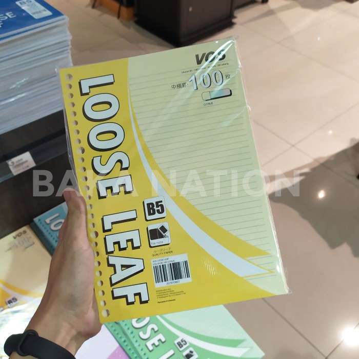 Gramedia - Vos Loose Leaf Color B5 100 Citrus Stationery