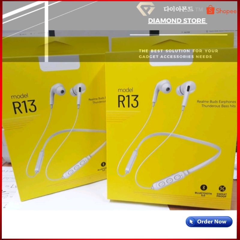 BL-R2 NEW EDITION NECKBAND R-13 R-15 WIRELESS MUSIC HEADSET STEREO HANDSFREE BLUETOOTH SPORT REALME EDISI TERBARU 2021