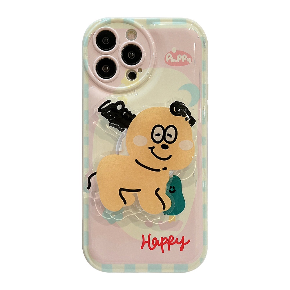 Ins Soft Case Silikon Motif Kartun Anjing Lucu Untuk Iphone 14 7 8 Se 2020 7 + 8 PLUS 11 12 13 PRO MAX