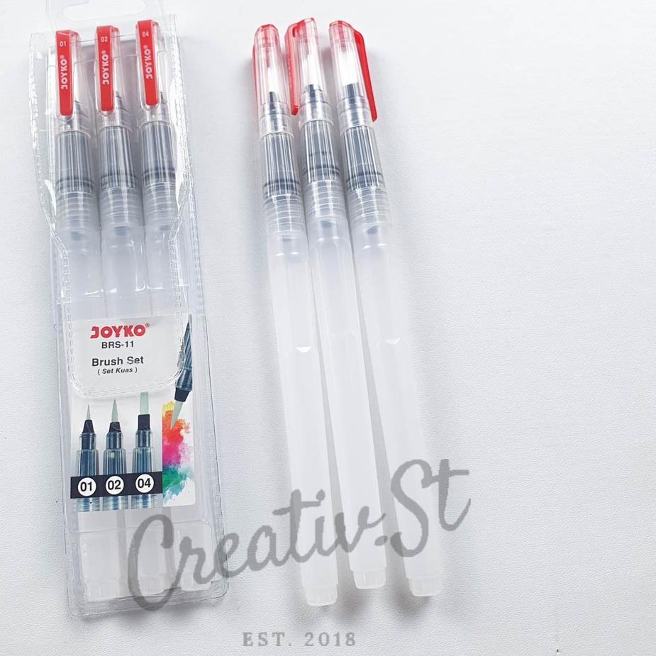 

Flash Sale !! Joyko Water Brush Kuas Watercolor BRS-11 SET 3 pcs WaterBrush ,,