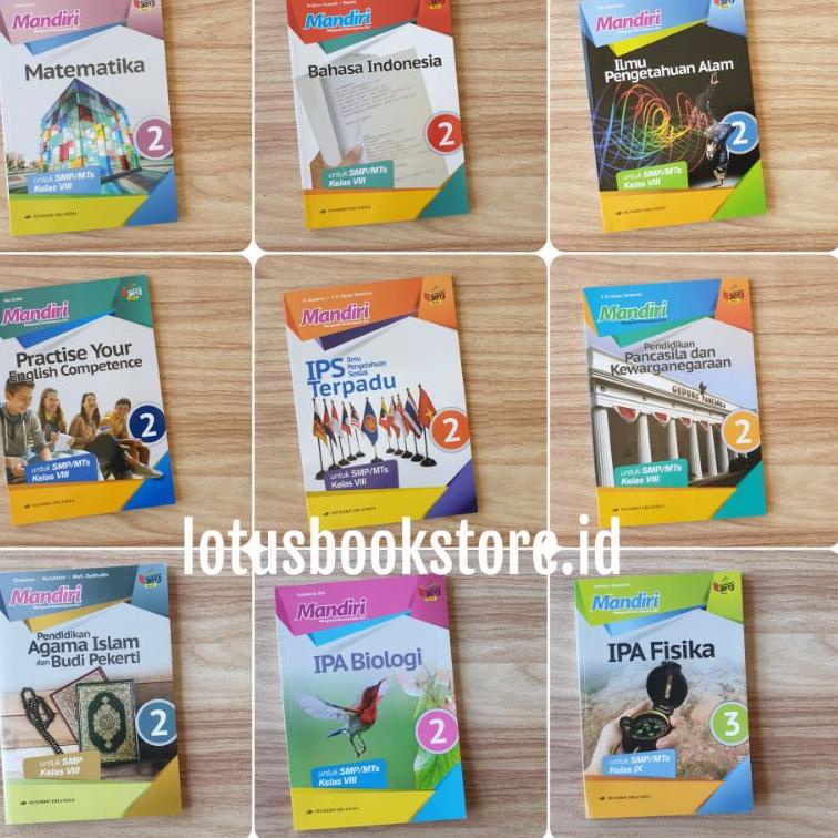 Seri Buku Mandiri SMP Kelas 8 (Matematika IPA Indo English IPS PPKN PAI Biologi Fisika) Erlangga • B