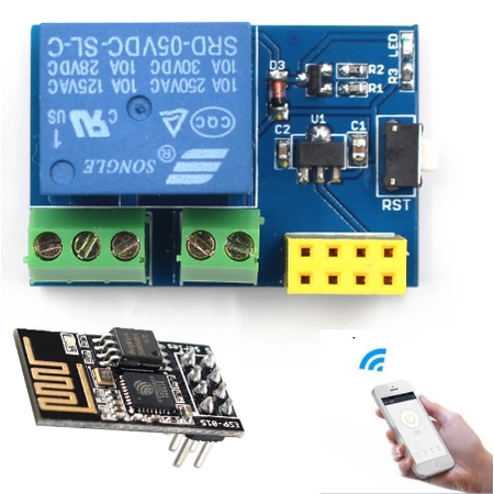 Module Modul Relay Shield 5v ESP8266 esp-01 esp01 WiFi Wireless IoT Internet Remote Control smart