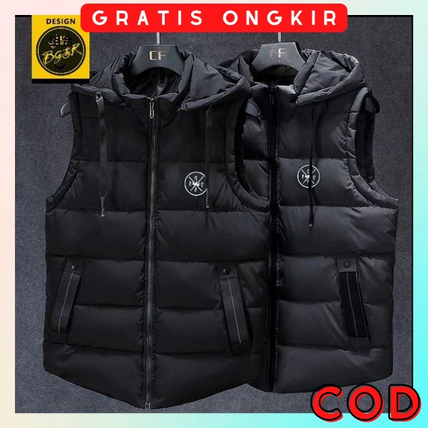 Jaket Cowok Remaja Premium Jecet Resleting Tanpa Lengan Jecket Rmja Polos Jake Cowo Waterproof Jacet