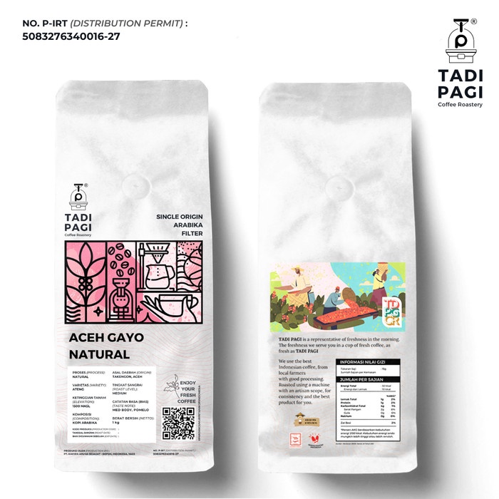 

Arabika Gayo Natural 200 gr Roast Bean Coffee - Kopi biji matang