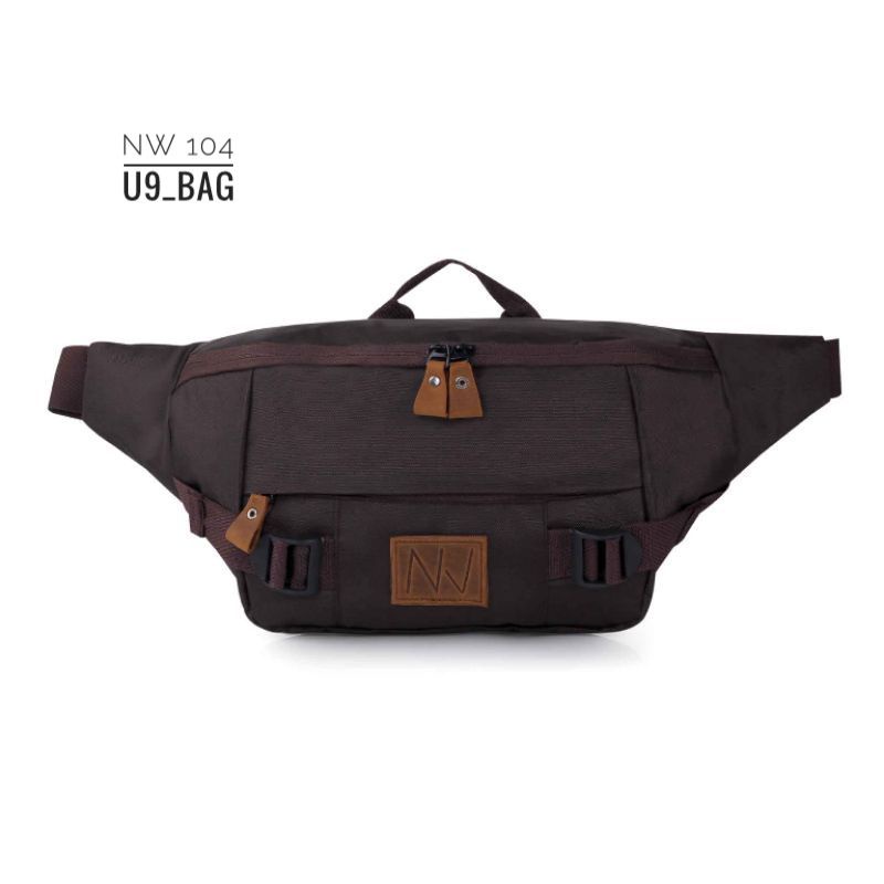 Waistbag Nwcasual 104 bahan courdura nylon taspinggang pria/unisex