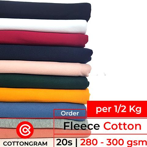 Kain Fleece Cotton Combed Kiloan Bahan Sweater Hoodie per Setengah Kg