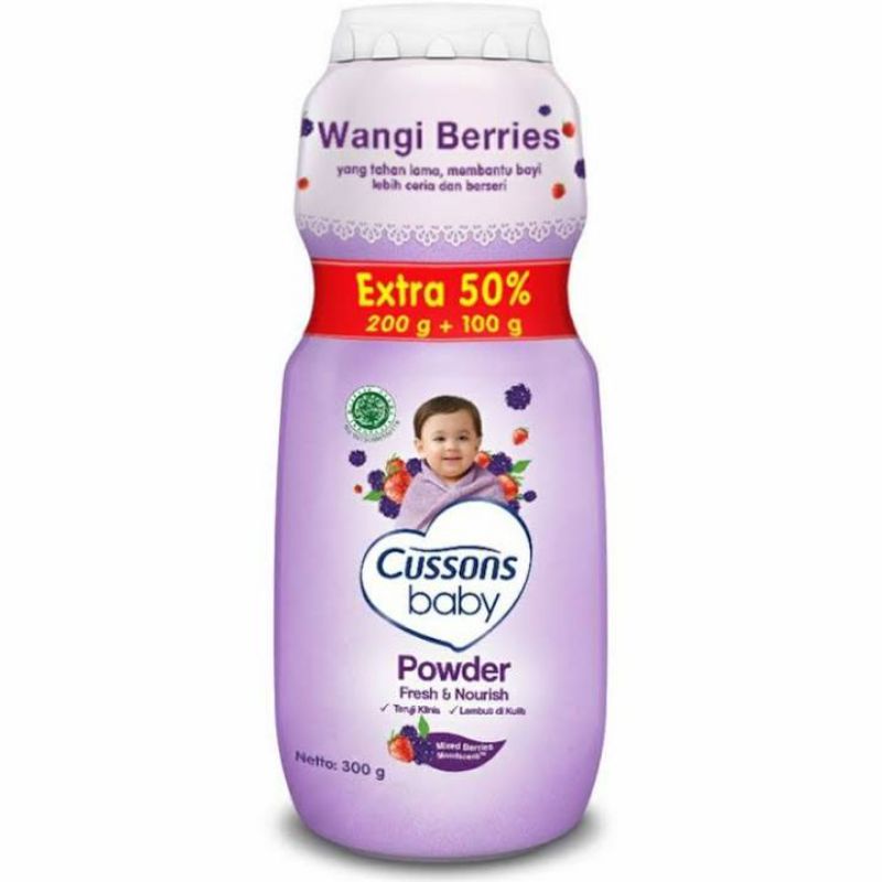 Cussons Baby Powder 200gr + 100gr Extra ORIGINAL-BPOM