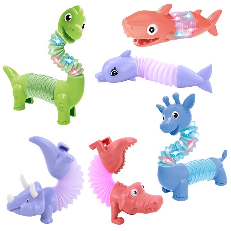 Mainan Tabung Teleskopik Luminous Bentuk Dinosaurus Untuk Anak