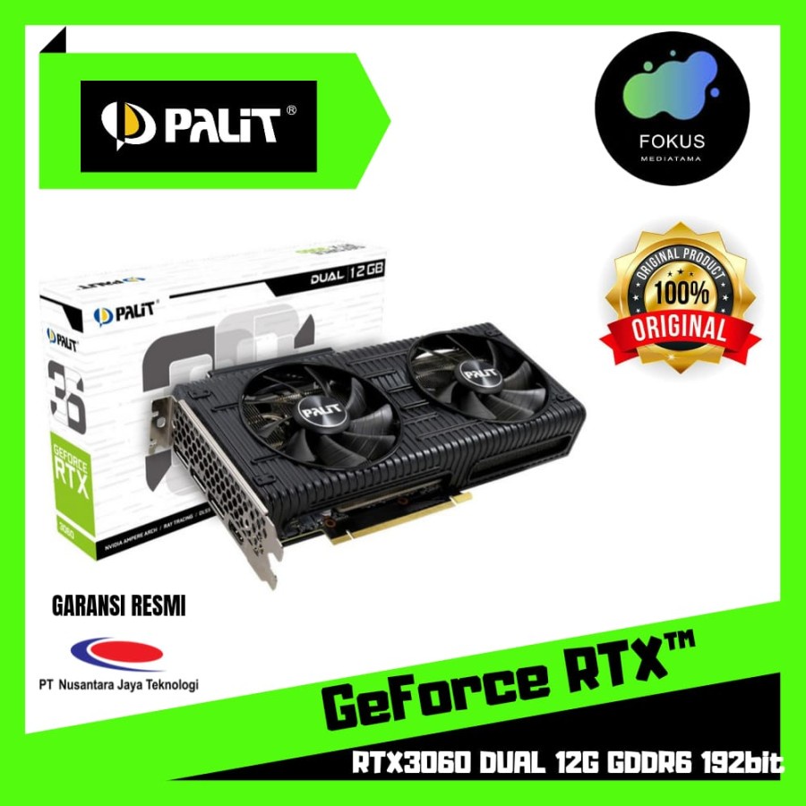 VGA PALIT RTX3060 DUAL 12G GDDR6 192bit RTX 3060