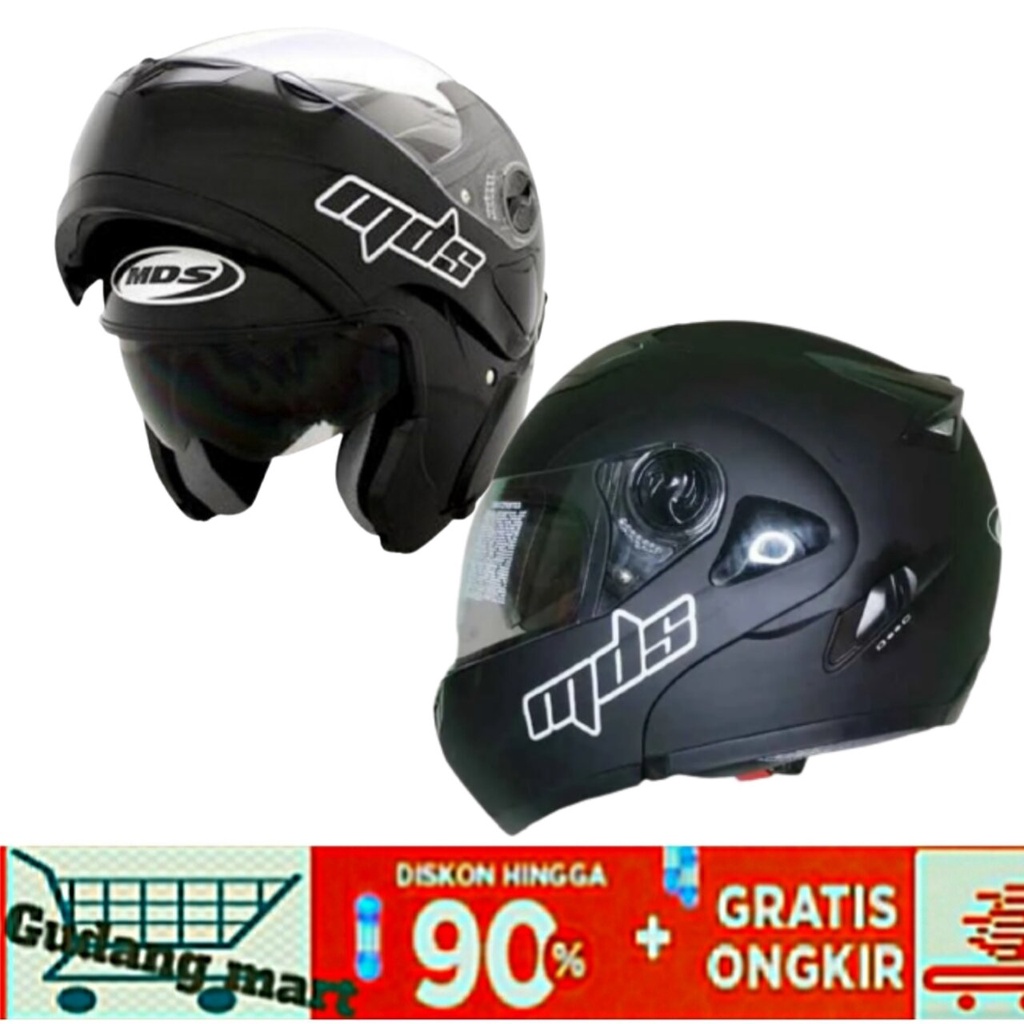 Promo Helm Mds Prorider Helm Modular Dobel Visor ORIGINAL MDS Modular Hitam doff