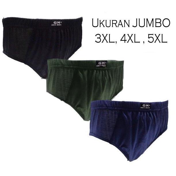 ISI 3 Celana Dalam Pria Ukuran JUMBO 3XL, 4XL , 5XL