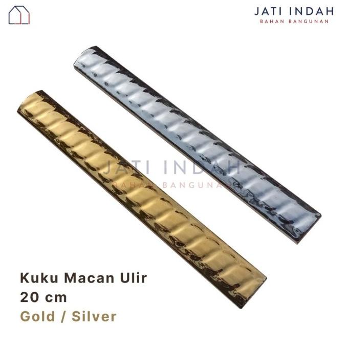 $+$+$+$+] Kuku Macan 20 cm Ulir Gold Emas-Silver /Bon-bon Lis Pinggiran Keramik