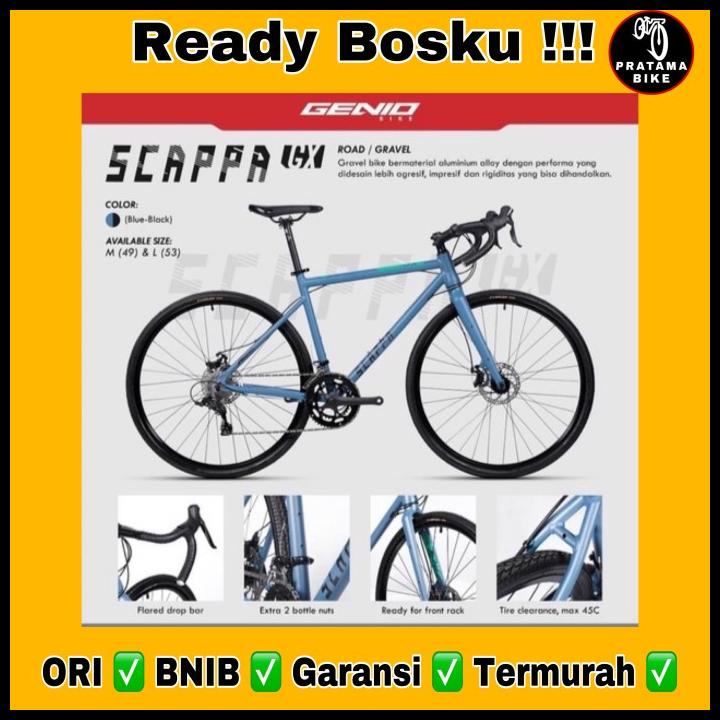 Sepeda Balap Roadbike 700C Genio Gravel Scappa By United Terbaru