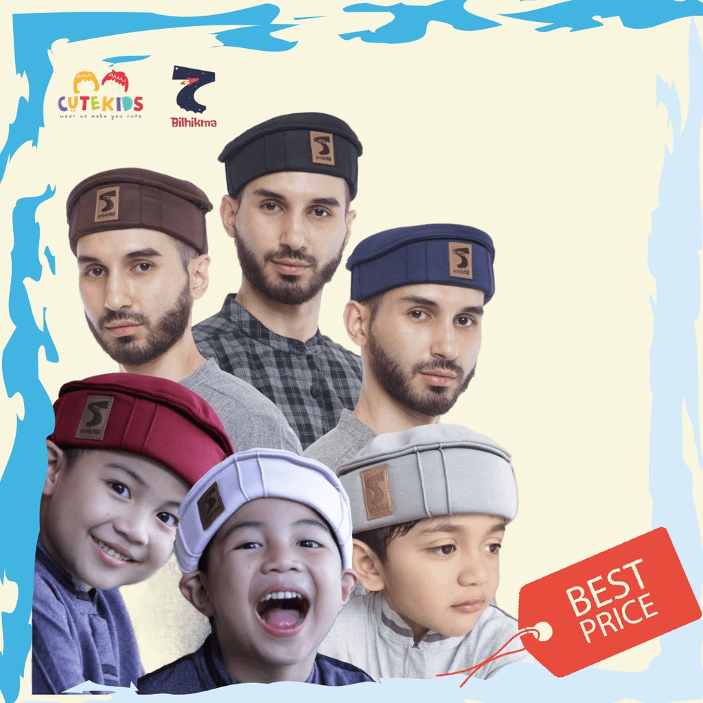 [TERMURAH] Peci Anak Dan Dewasa Muslim Kopiah Keren Peci Taliban Bilhikma BEST SELLER