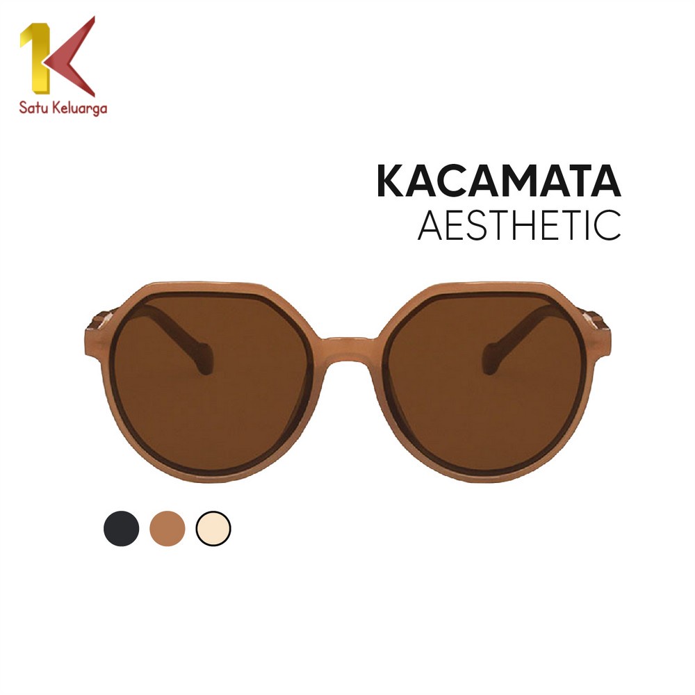 Satu Keluarga Kacamata Hitam Wanita Pria Korean Style C653 C661 Kaca Mata Aesthetic Retro Import Wom