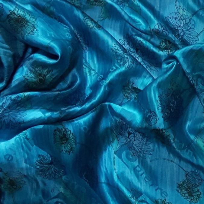 kain sutra asli 100% kain sutra motif mulberry silk fabric 20mm