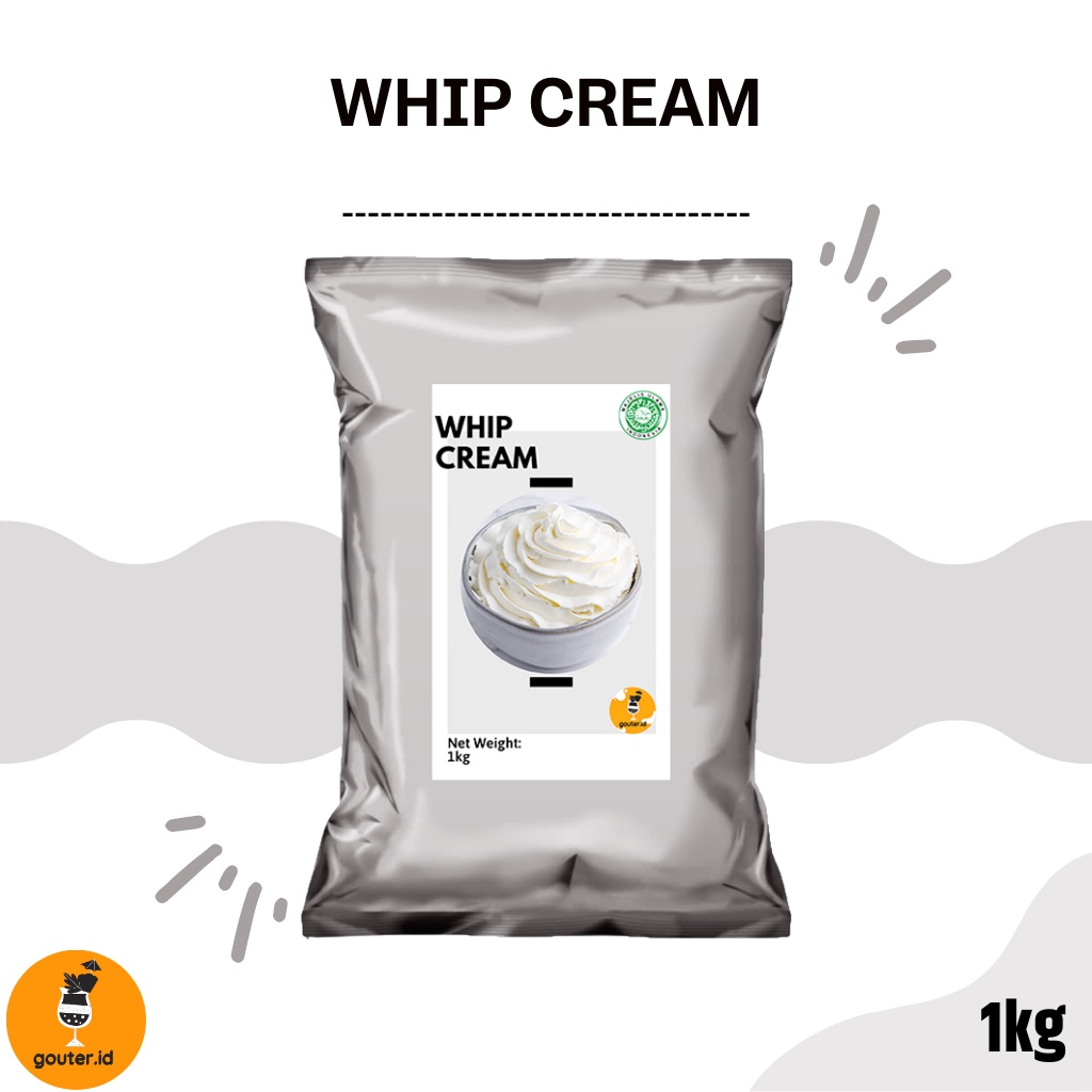 WHIP CREAM TOPPING 1KG / BUBUK WHIP CREAM / WHIPPED CREAM POWDER / WHIPPING CREAM TOPPING