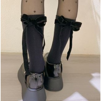 LS-36 Kaos Kaki Pita Bludru Sebestis Cosplay lolita maid Japan