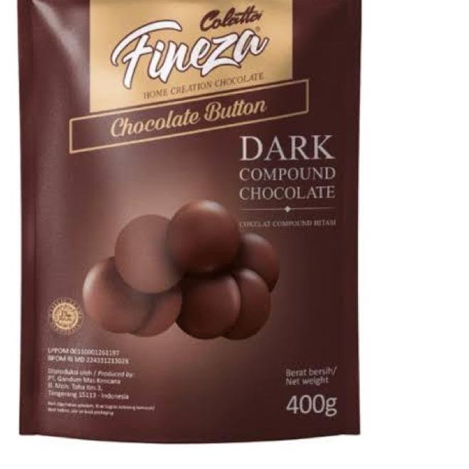 

READY ✅Collata Fineza DARK Chocolate Button 400gr|RA2