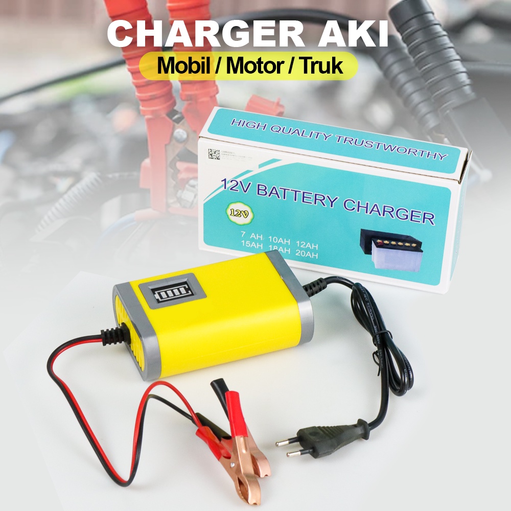 Jual Pengecas Aki Motor Mobil 2A-20A 12Volt/24Volt Portable Automatic