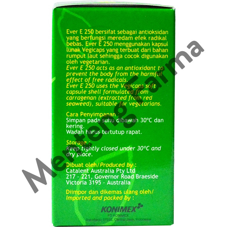 Ever E 250 IU 30 Kapsul - Suplemen Vitamin E untuk Kesehatan Kulit