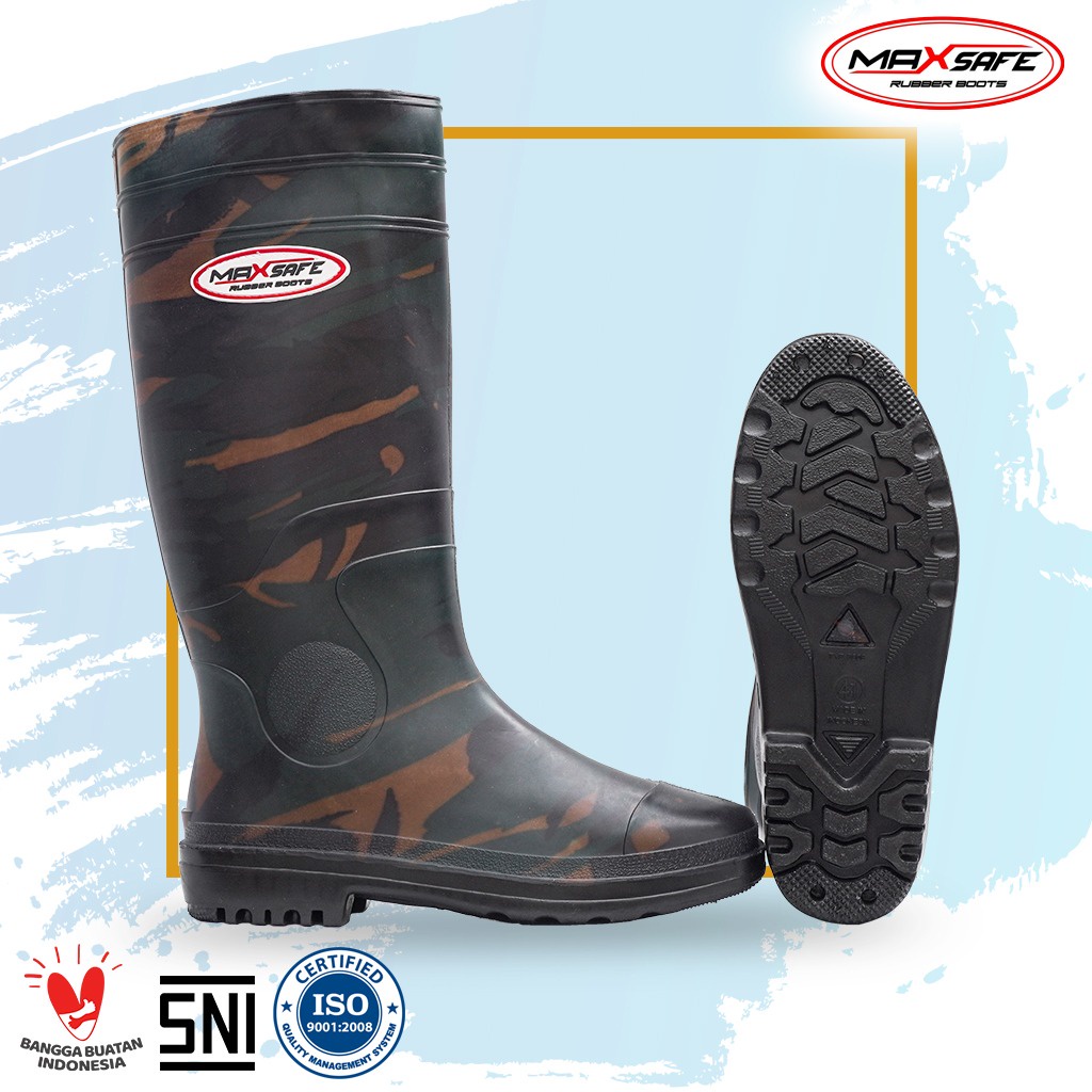 Toyobo Boots &amp; MaxSafe Boots Panjang Doreng Army
