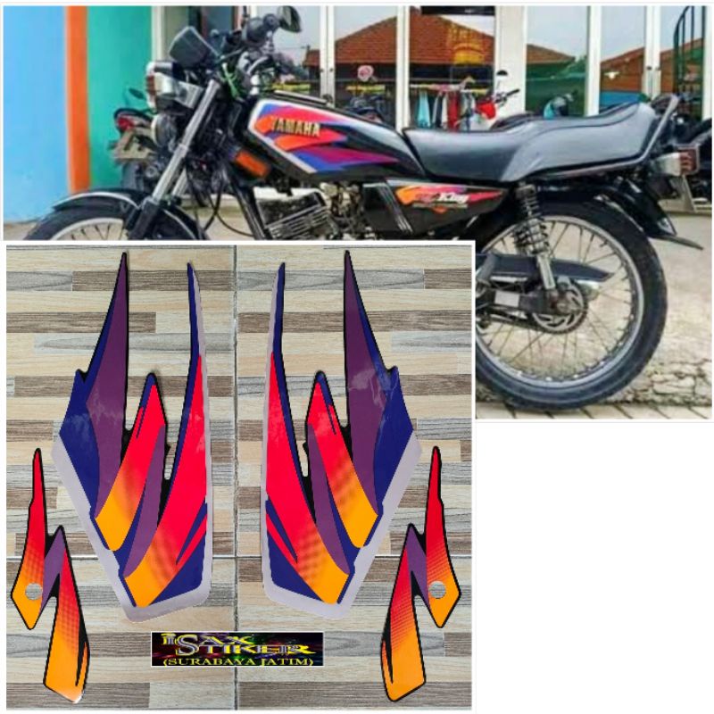 striping original Yamaha RX KING hitam merah tahun 1996