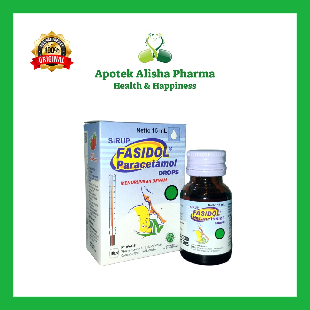 FASIDOL DROPS 15ml - Fasidol Baby Drop / Obat Penurun Panas / Demam / Pereda Nyeri Bayi / Pasidol Drop